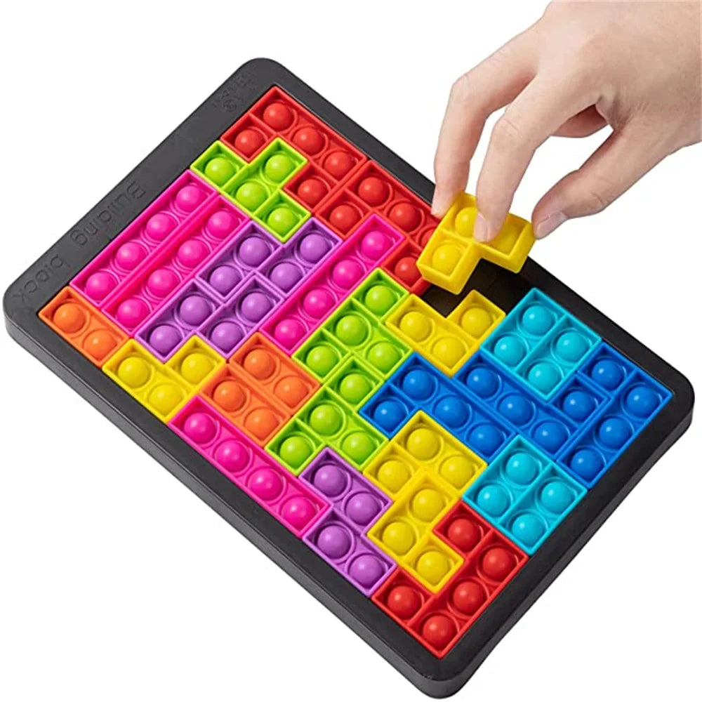 ! Mindaro Pop Tetris Puzzelbord – Fidget Ontspanningsspel voor Kinderen